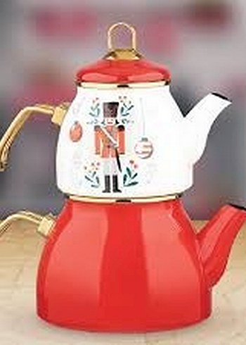 Renkli Kırmızı Çaydanlık Seti