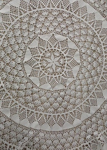 Bohem Dantel Yuvarlak Masa Örtüsü - Görsel 2