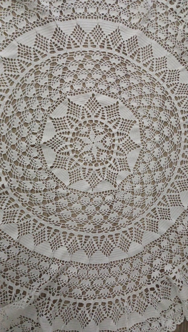 Bohem Dantel Yuvarlak Masa Örtüsü - Görsel 2