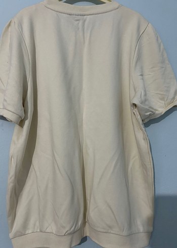 Krem rengi %85 pamuklu m beden tişört - Görsel 7