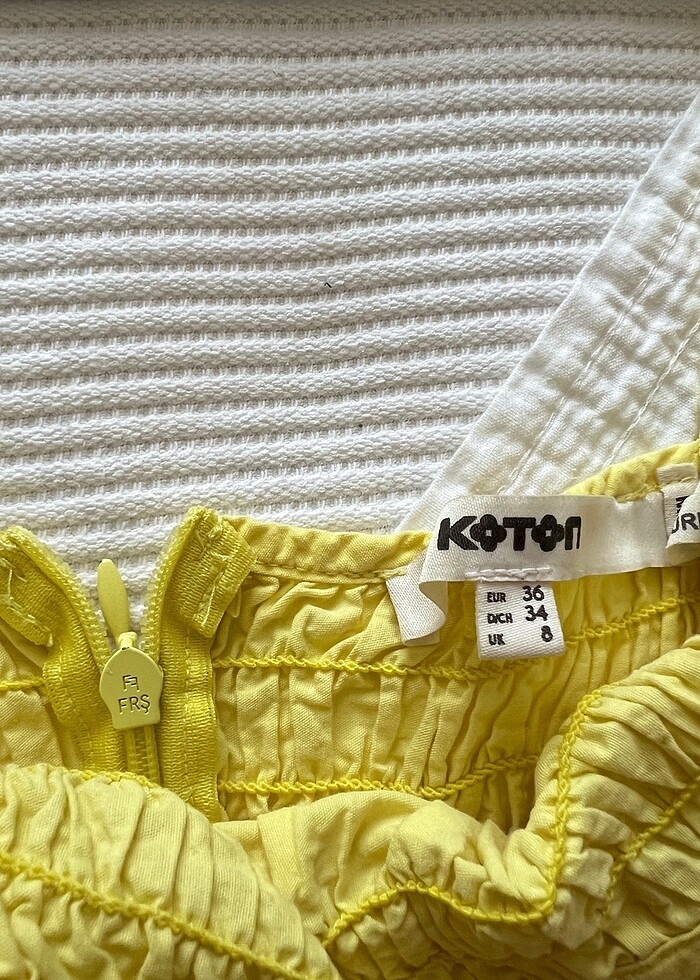 Koton sarı elbise - Görsel 2