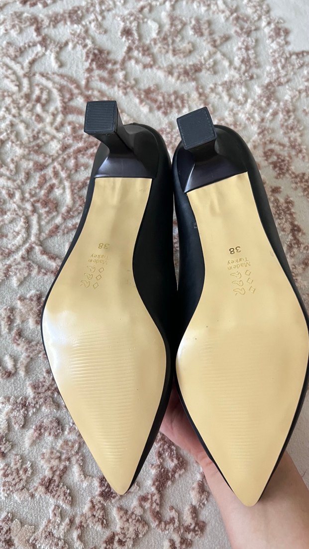 Siyah Bağcıklı Stiletto Topuklu Kadın Ayakkabı - Görsel 2