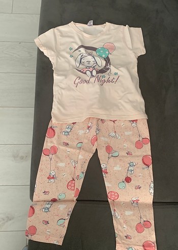 Baskılı Kısa Kollu kız çocuk pijama