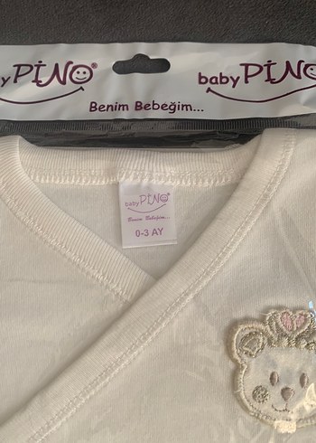 Baskılı Beyaz Bebek iç dış zıbın - Görsel 2
