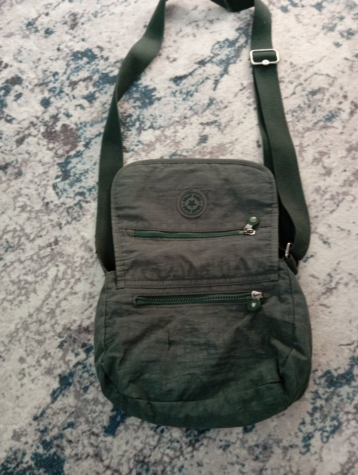 Fermuarlı Yeşil Kadın Çapraz Çanta - Görsel 3