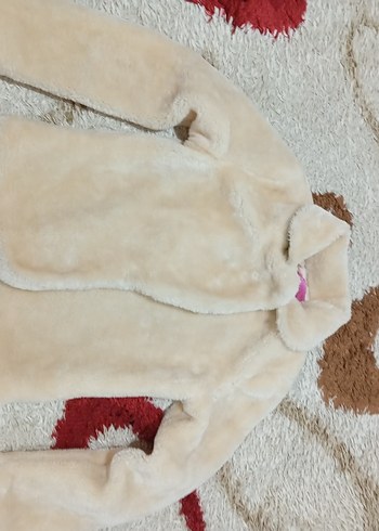 Bej Kadın Midi Boy Kürk Detaylı Ceket - Görsel 4