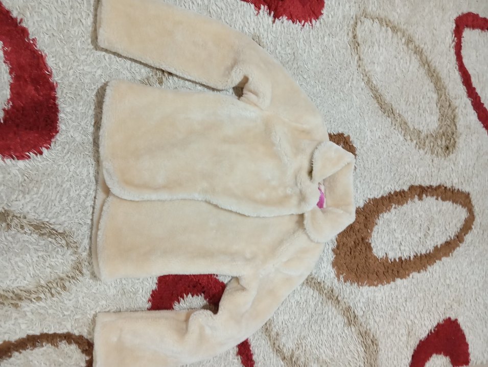 Bej Kadın Midi Boy Kürk Detaylı Ceket - Görsel 4