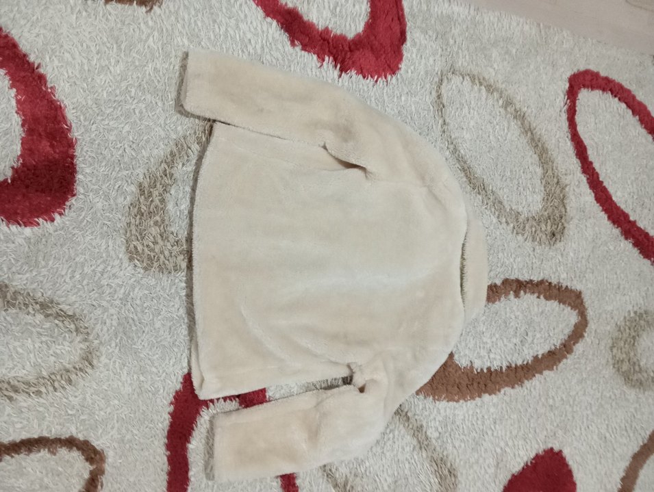 Bej Kadın Midi Boy Kürk Detaylı Ceket - Görsel 5