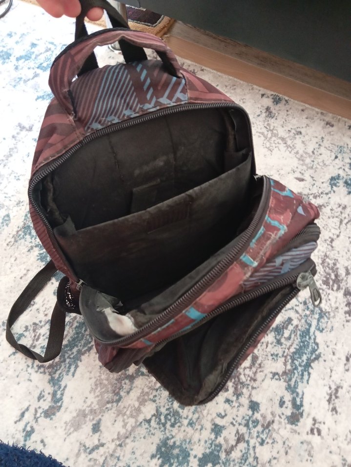 Kırmızı Desenli Sırt Çantası veMavi Desenli Sırt Çantası - Görsel 5