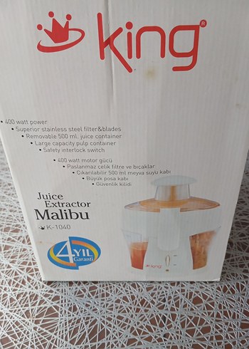 King Katı Meyve Sıkacağı Beyaz - Görsel 2