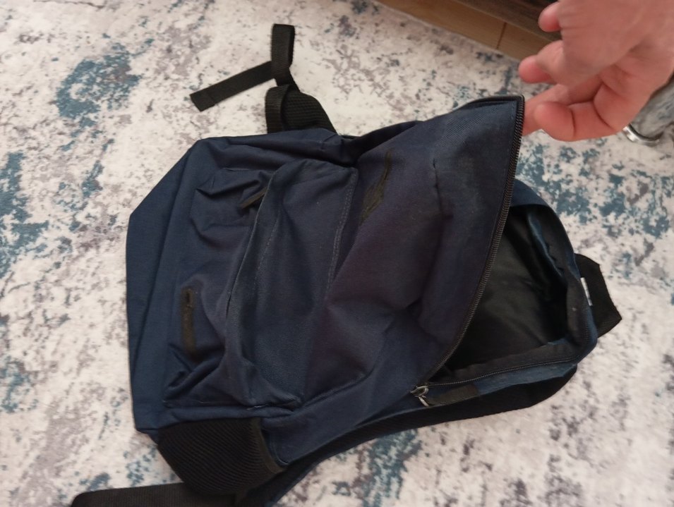 Okul Lacivert Sırtta Çanta Fermuarlı - Görsel 2