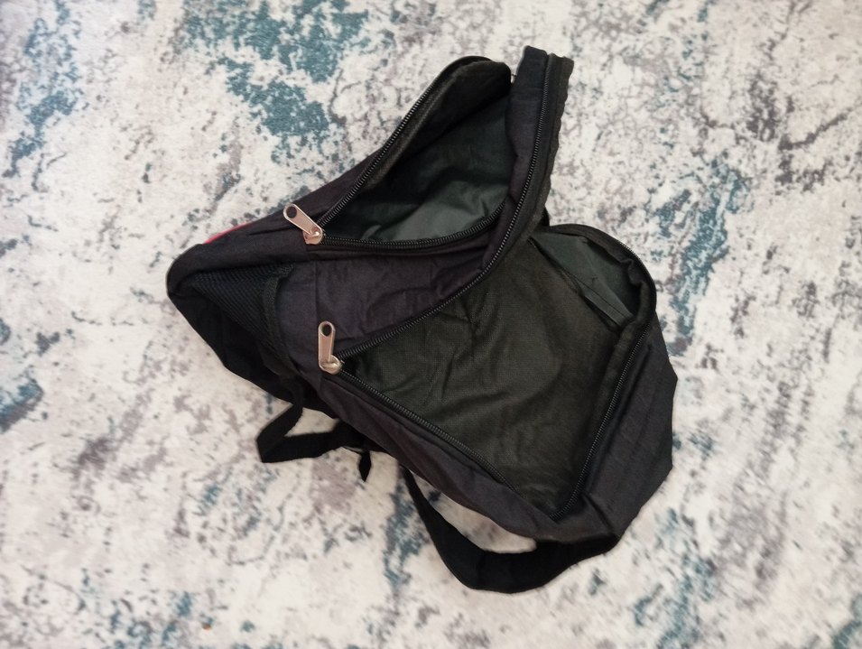 Erkek Siyah Fermuarlı Sırt Çantası - Görsel 3