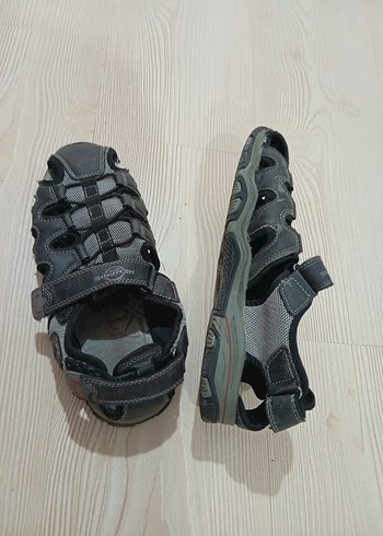 Gri Kamuflaj Desenli Erkek Çocuk Sandalet - Görsel 2