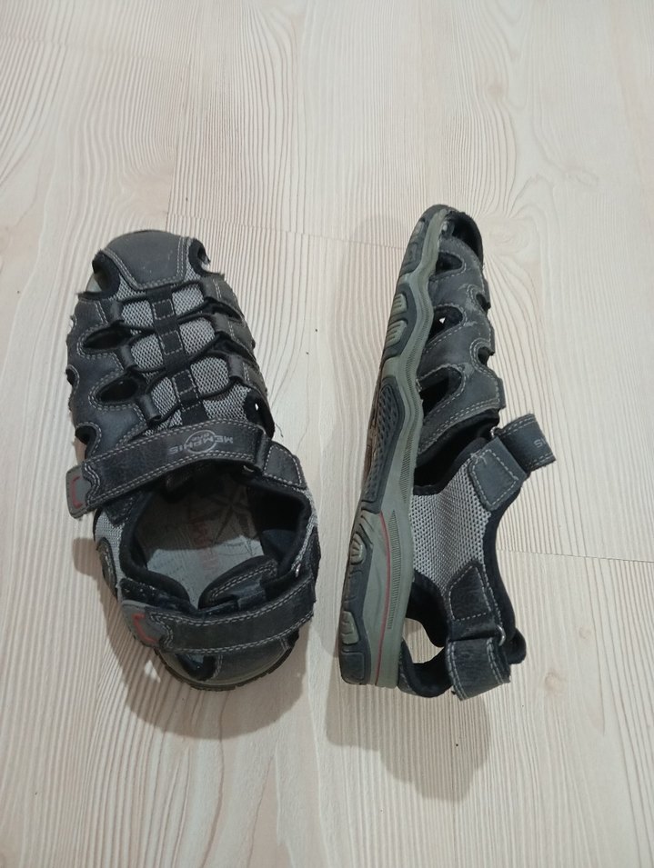 Gri Kamuflaj Desenli Erkek Çocuk Sandalet - Görsel 2