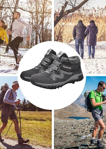 Gri Outdoor Kışlık Spor Ayakkabı - Görsel 3