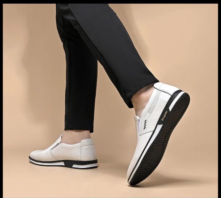 Minimalist Beyaz Erkek Günlük Yazlık Ayakkabı - Görsel 4