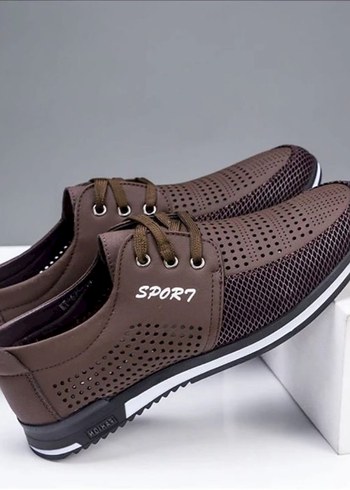 Bağcıklı Kahverengi Erkek Günlük Spor Ayakkabı - Görsel 2