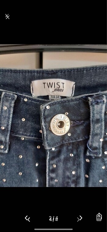 xs Beden lacivert Renk Twist jean