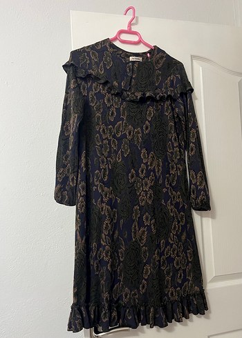 Kahverengi Yılan Desenli Uzun Kollu tunik - Görsel 2