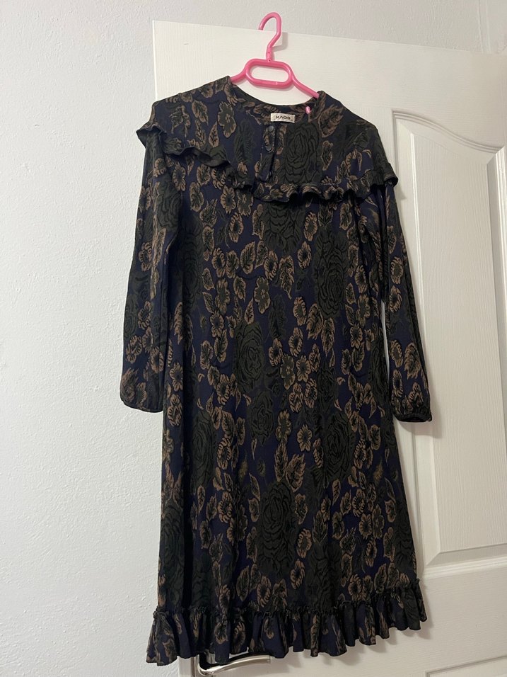 Kahverengi Yılan Desenli Uzun Kollu tunik - Görsel 2