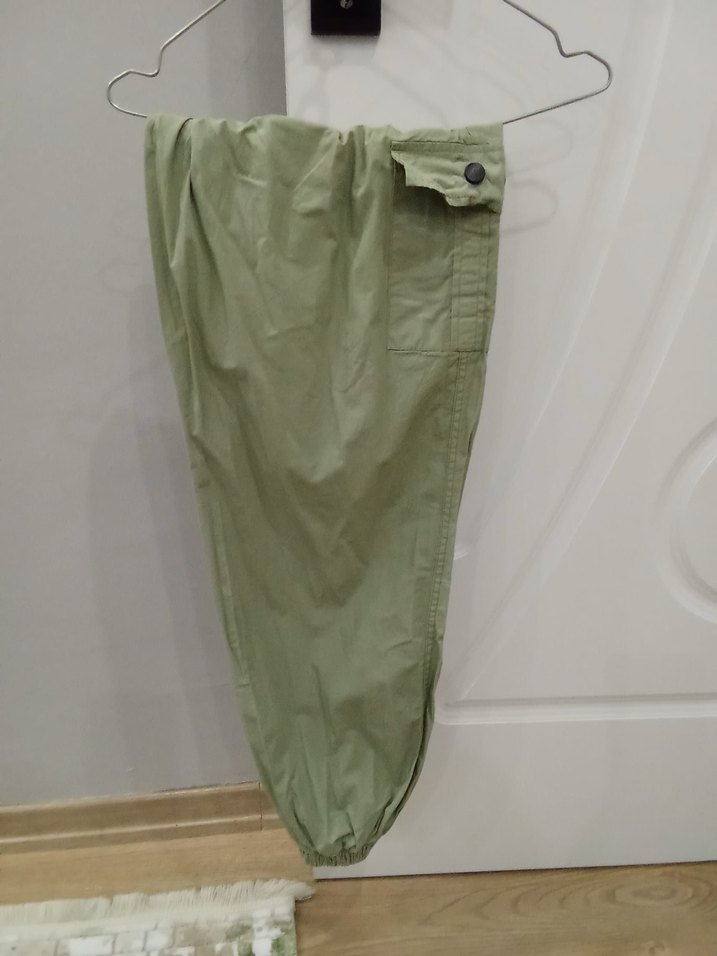 Düğmeli Haki Erkek 13/14yaşgömlek kargo pantolon - Görsel 3