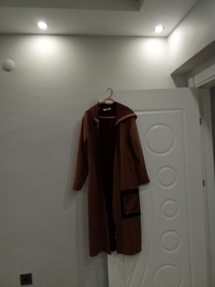 Kahverengi Süet Uzun  Ceketi - Görsel 2