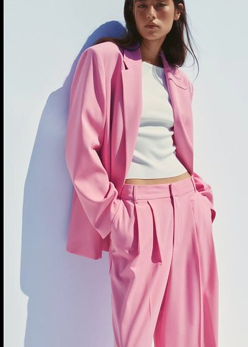 xs Beden ZARA Pembe Mini Kadın Blazer Ceket