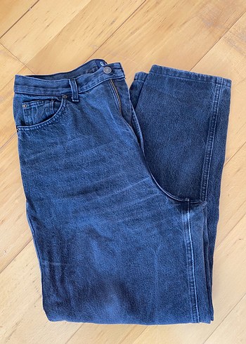 40 Beden Gri Mini Denim Kadın Jean