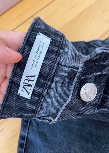 Zara Düğmeli Gri Midi Kadın Jean
