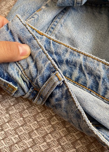 36 Beden mavi Renk Mavi Midi Boy Rahat Kesim Kadın Pantolon