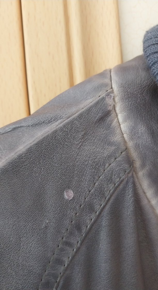 Gri Deri Biker Ceket - Görsel 4