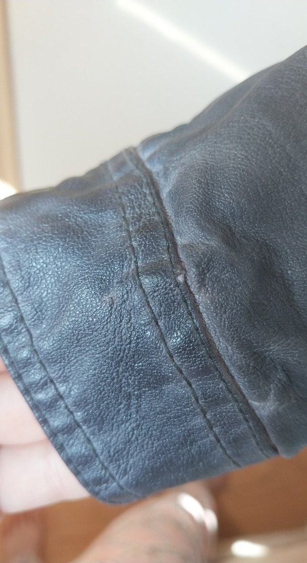 Gri Deri Biker Ceket - Görsel 5