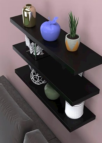 Modern Duvar Rafı 3 Lü Set Gizli Raf - Görsel 2