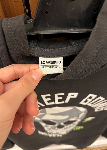 LC Waikiki Rock Punk Gri Kapüşonlu Sweatshirt - Görsel 3