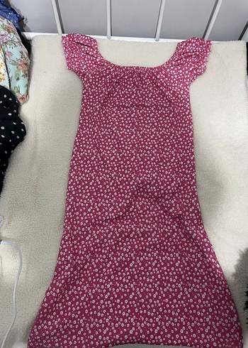 Pembe Desenli Elbise