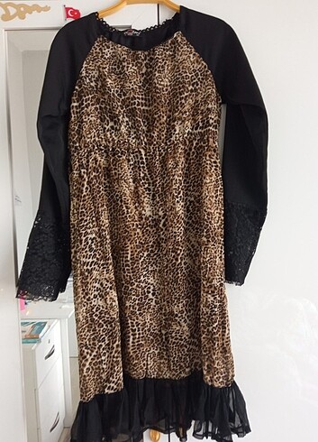 m Beden LEOPAR DESENLİ ELBİSE