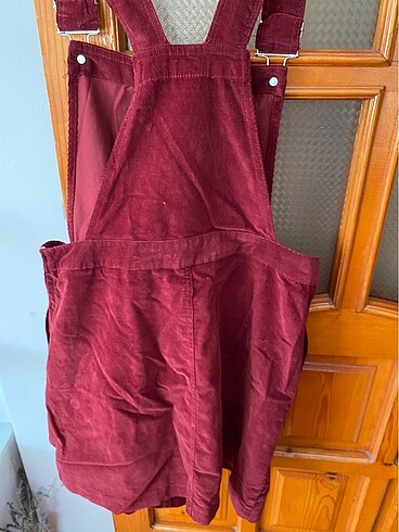 Kırmızı kısa salopet - Görsel 2