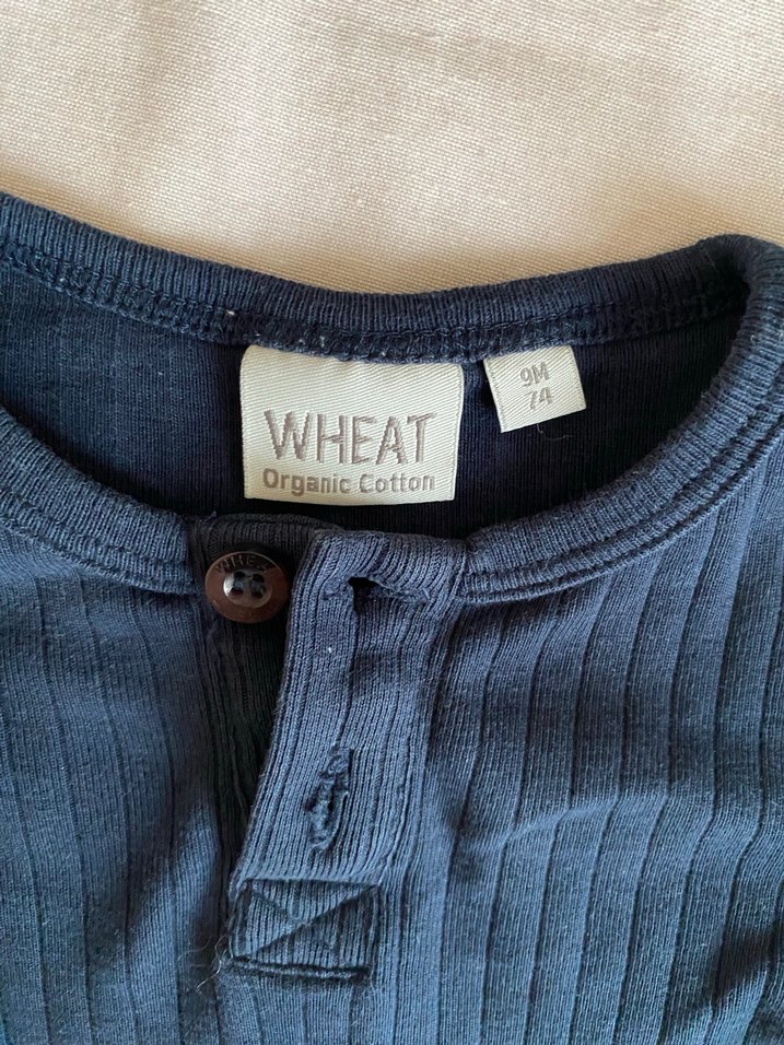 Düğmeli Lacivert Uzun Kollu Bebek Body - Görsel 2