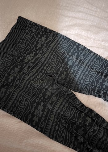 Kadın Siyah Zebra Desenli Esnek Tayt 2 adet - Görsel 7