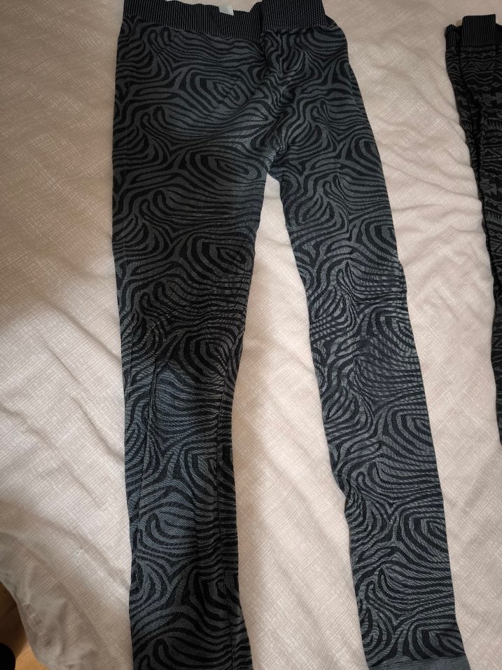 Kadın Siyah Zebra Desenli Esnek Tayt 2 adet - Görsel 4