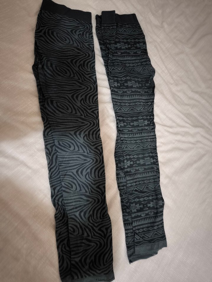 Kadın Siyah Zebra Desenli Esnek Tayt 2 adet - Görsel 2