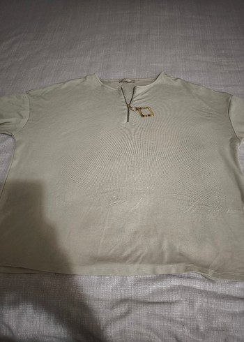 Zincir Detaylı Bej Kadın Triko bluz - Görsel 9