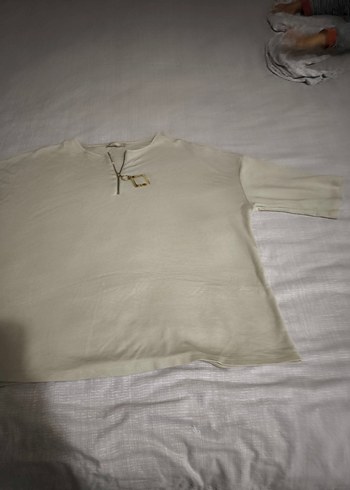 Zincir Detaylı Bej Kadın Triko bluz - Görsel 6