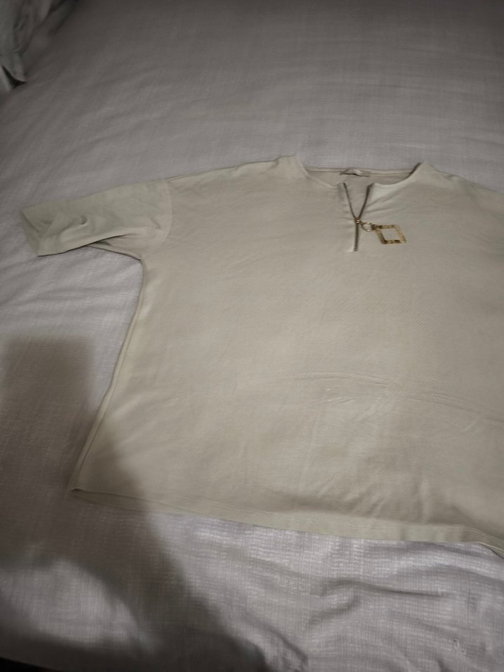 Zincir Detaylı Bej Kadın Triko bluz - Görsel 5