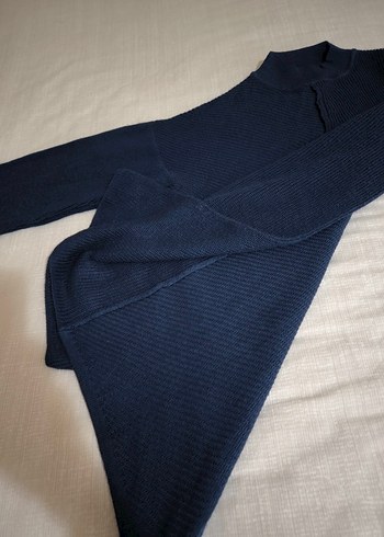 Kadın Lacivert Boğazlı Triko Kazak - Görsel 6