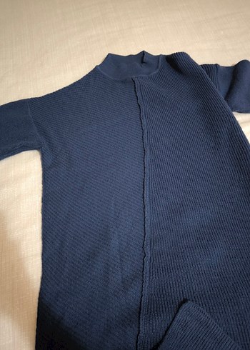 Kadın Lacivert Boğazlı Triko Kazak - Görsel 8