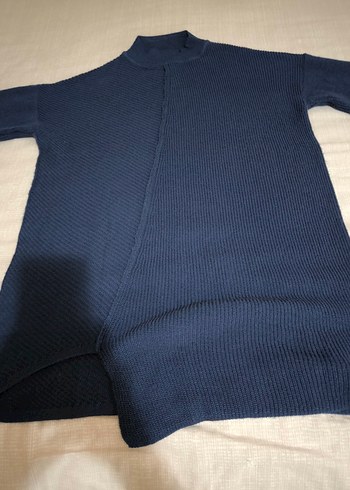 Kadın Lacivert Boğazlı Triko Kazak - Görsel 3