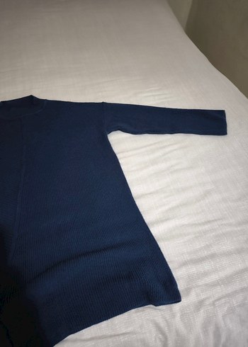 Kadın Lacivert Boğazlı Triko Kazak - Görsel 5