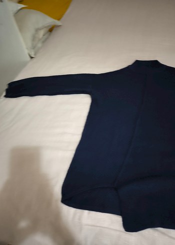 Kadın Lacivert Boğazlı Triko Kazak - Görsel 4