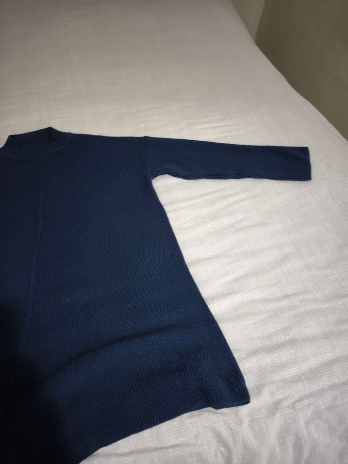 Kadın Lacivert Boğazlı Triko Kazak - Görsel 5